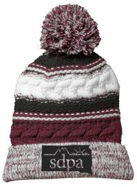 Maroon/Black/White
